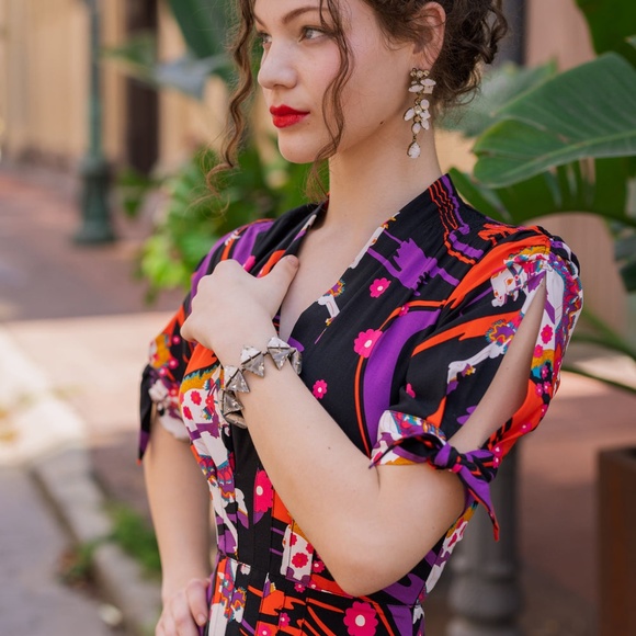 Trashy Diana by Candice Gwinn TIE  SLEEVE JENNY LONG DRESS  NWT size 2 - Picture 7 of 11